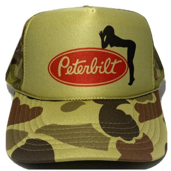 Peterbilt Trucker Hat - Camo Foam Snap Back Trucker Hat - Picture 1 of 3